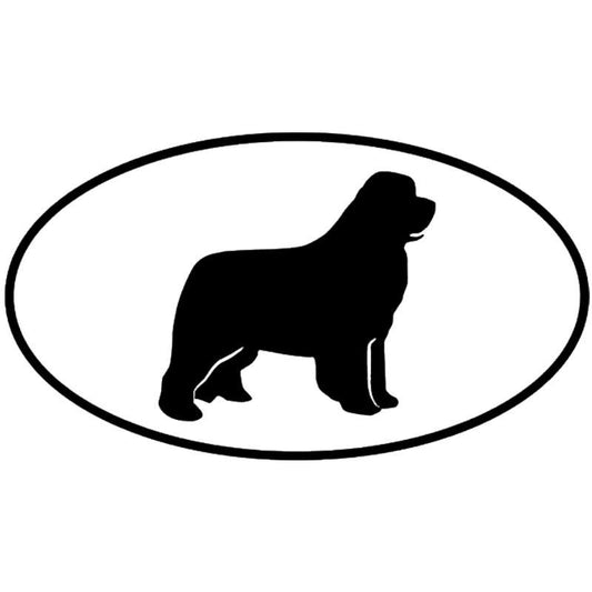 New Fashion 15.2*8.4CM foundland Dog Car Stickers  Vinyl Decal Car Styling Truck Accessories Black/Silver S1-0662