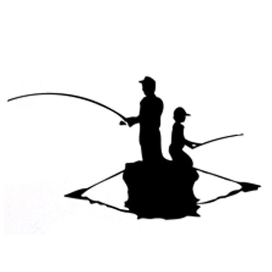 New Brand 16.3CM*9.2CM Interesting Canoeing Fishing Sports Decor Silhouette Vinyl Car Sticker S9-0692
