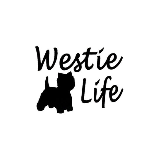 Fashion 13cm*10cm Westie Life Animal Dog Car Styling  Vinyl Decals C5-0585