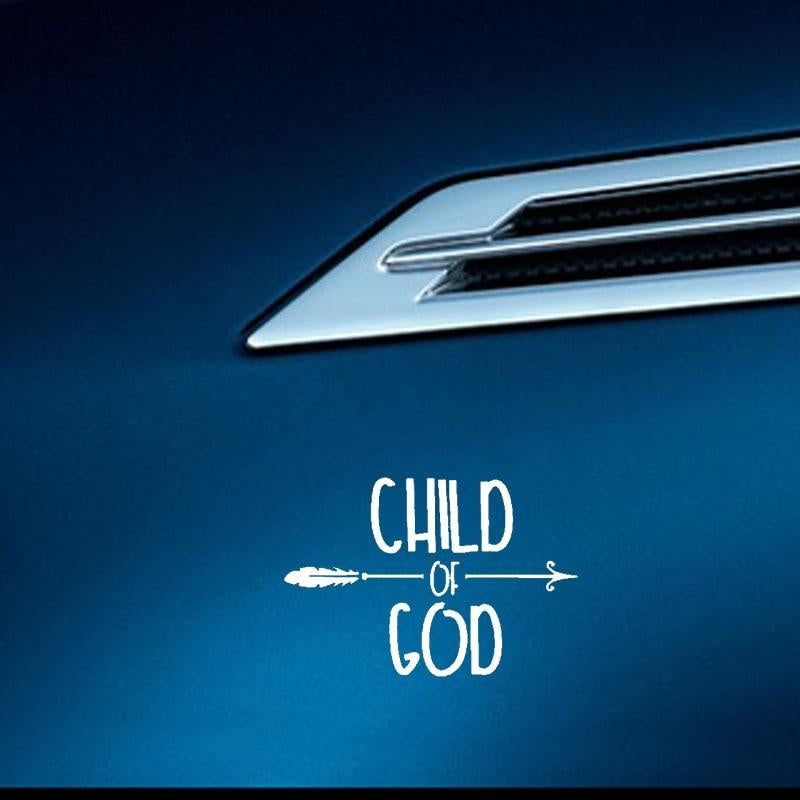 High-quality 12.7CM*8.7CM CHILD OF GOD VINYL DECAL CAR STICKER FAITH CHURCH JESUS ARROW LOVE Black Silver C10-02140