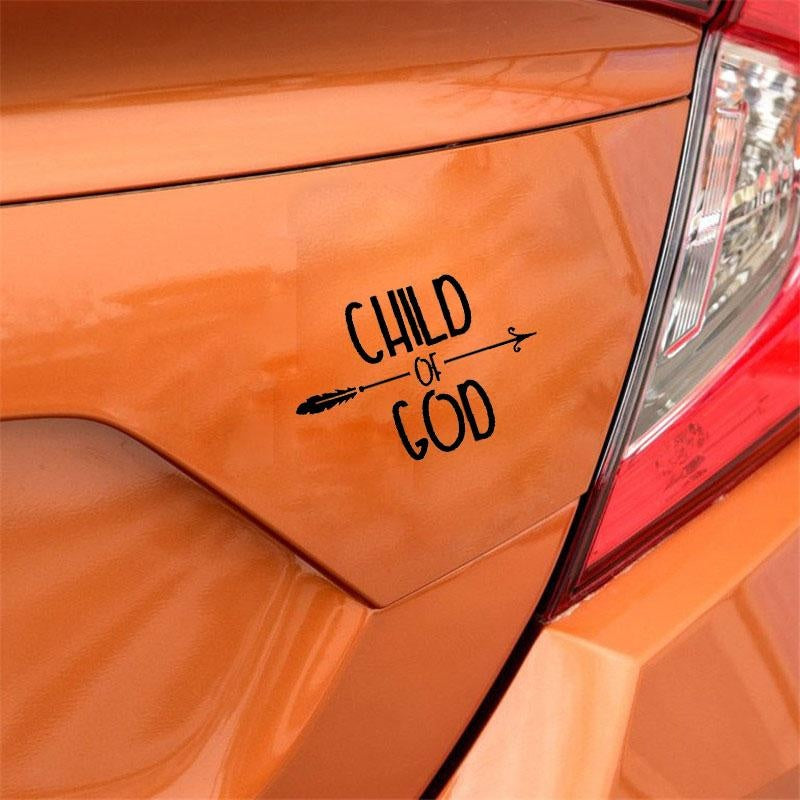 High-quality 12.7CM*8.7CM CHILD OF GOD VINYL DECAL CAR STICKER FAITH CHURCH JESUS ARROW LOVE Black Silver C10-02140