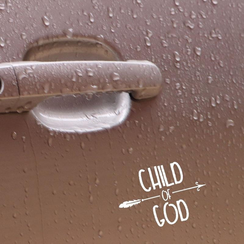 High-quality 12.7CM*8.7CM CHILD OF GOD VINYL DECAL CAR STICKER FAITH CHURCH JESUS ARROW LOVE Black Silver C10-02140
