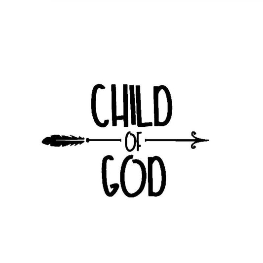 High-quality 12.7CM*8.7CM CHILD OF GOD VINYL DECAL CAR STICKER FAITH CHURCH JESUS ARROW LOVE Black Silver C10-02140
