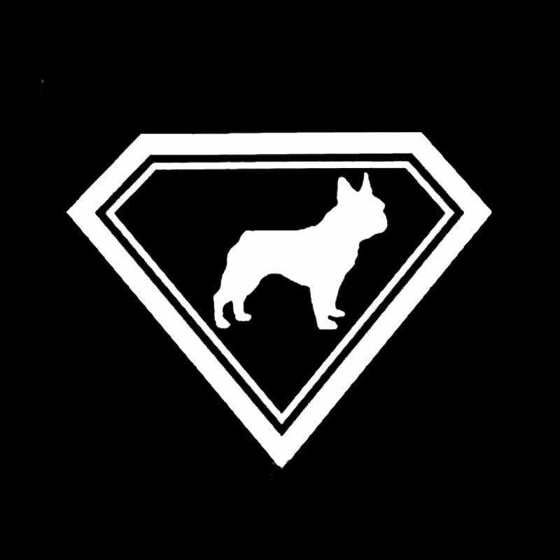 New Fashion 19*15CM French Bulldog Cute Funny Animal Car Sticker  Classic Body Decoration Accessories C6-1383