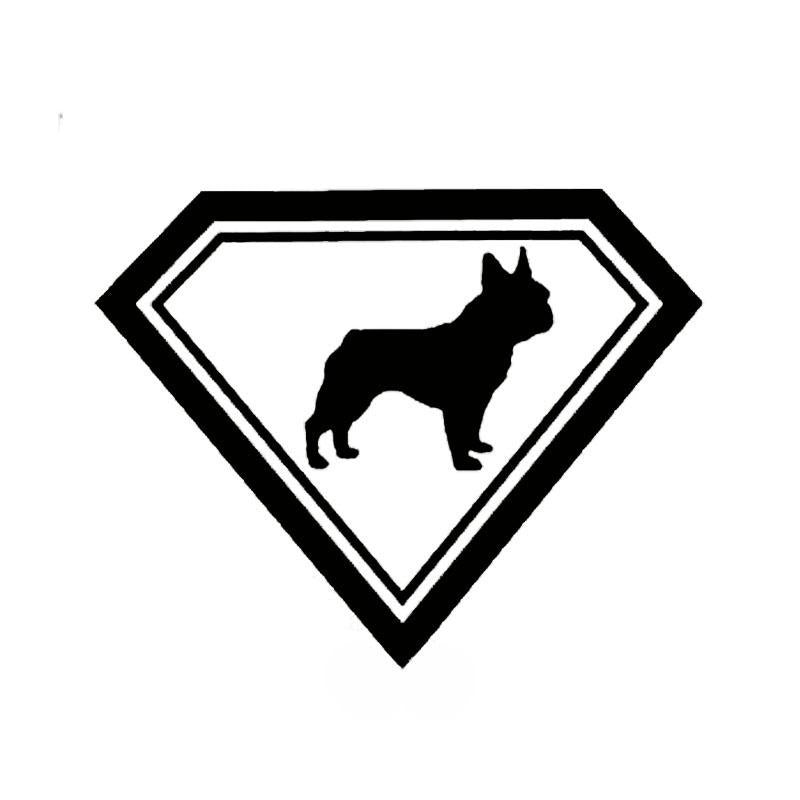 New Fashion 19*15CM French Bulldog Cute Funny Animal Car Sticker  Classic Body Decoration Accessories C6-1383