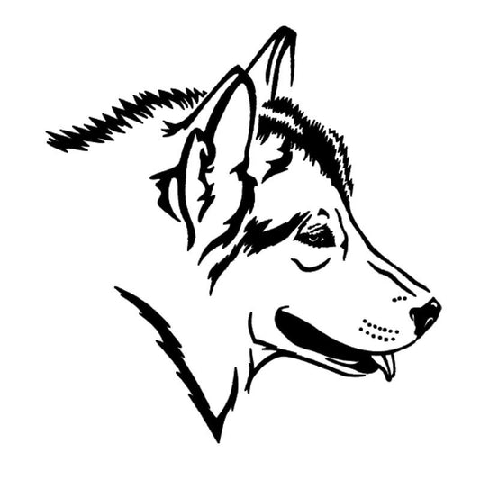 New Fashion 12.4*13.2CM Wolf Dog Vinyl Decal Creative Car Stickers Car Styling Truck Motorcycle Accessories Black/Silver S1-1127