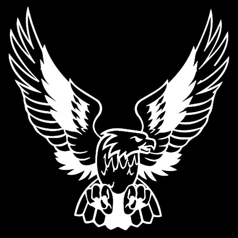 High-quality 15.8*16CM Elegant Eagle Classic Bird Car Stickers Vinyl Waterproof Car Styling Decals Black/Silver S1-2354