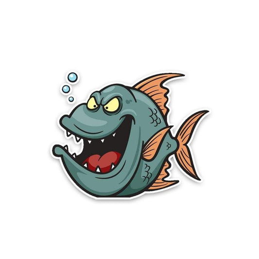 12.3*9.9CM PVC Decals Tricky Ferocious Ugly Fish Animal Fashion Car Sticker Cartoon Beautiful