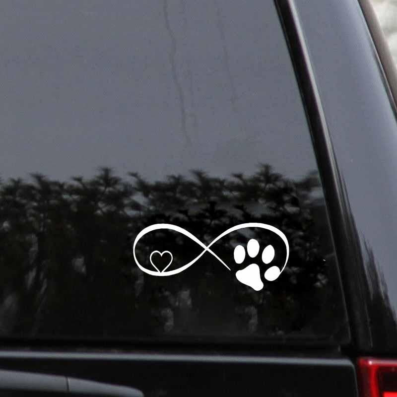 Cat Paw Love Vinyl Sticker Car Decal Waterproof Sticker Art Bumper Car Window Cute Decor