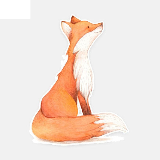 10.8CM*14.5CM Interesting Animal Fox PVC Motorcycle Car-styling Car Sticker Decal