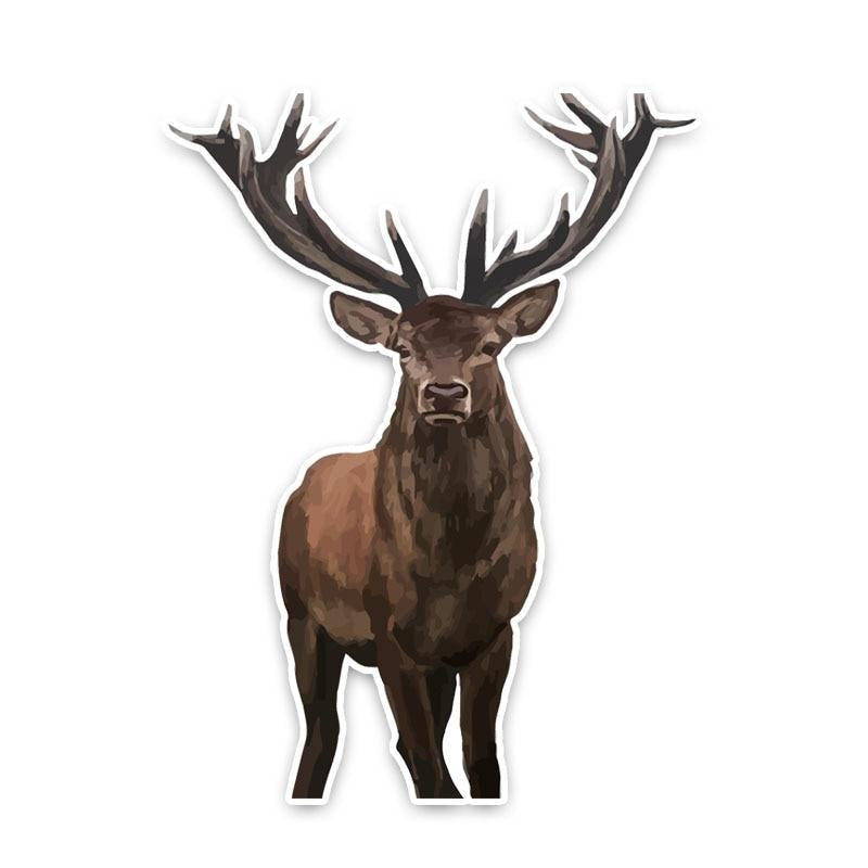 11.5CM*15.3CM Cartoon Animal Deer Car Sticker Decal Novelty Decoration Graphic PVC