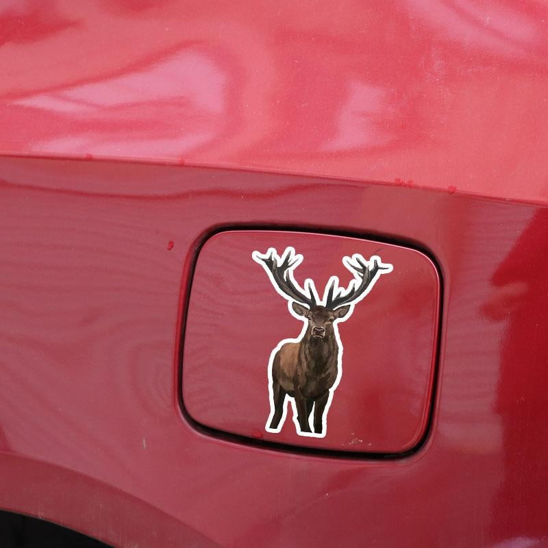 11.5CM*15.3CM Cartoon Animal Deer Car Sticker Decal Novelty Decoration Graphic PVC