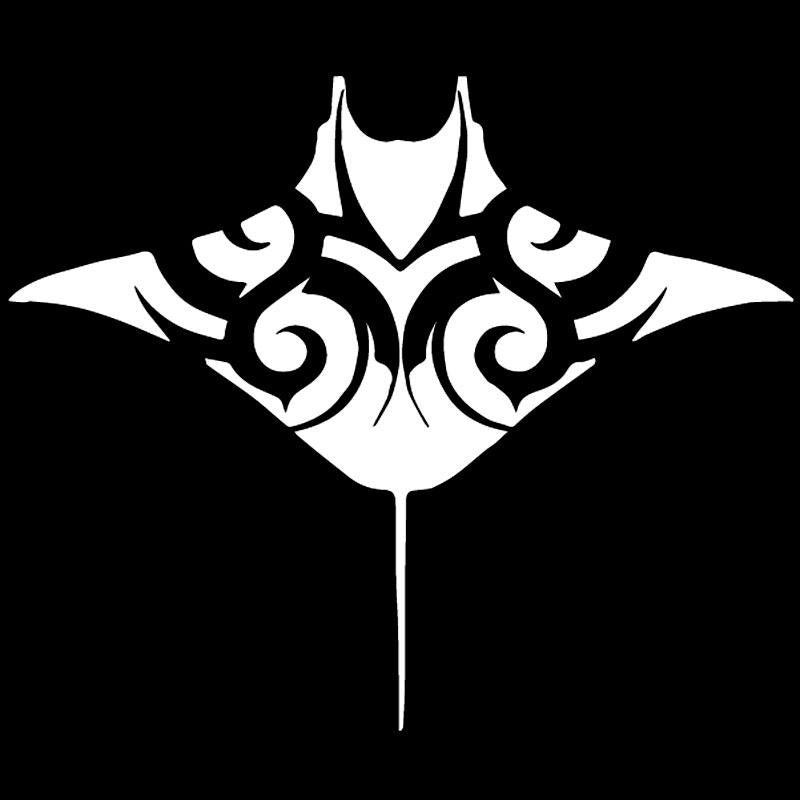 NEW 15.5CM*12.9CM Car Sticker Manta Ray Fish Sea Life Seashore Ocean Beach Vinyl Decal Black/Silver
