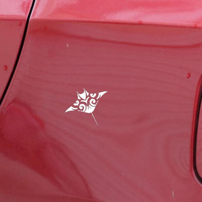 NEW 15.5CM*12.9CM Car Sticker Manta Ray Fish Sea Life Seashore Ocean Beach Vinyl Decal Black/Silver