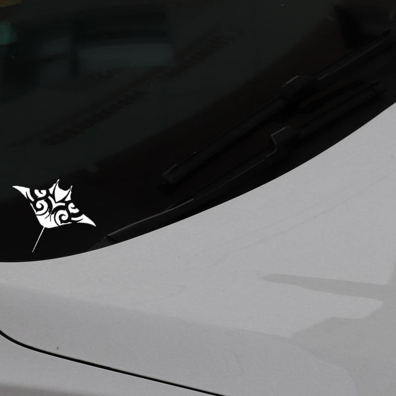 NEW 15.5CM*12.9CM Car Sticker Manta Ray Fish Sea Life Seashore Ocean Beach Vinyl Decal Black/Silver