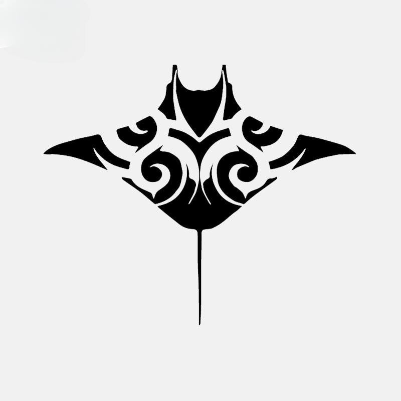NEW 15.5CM*12.9CM Car Sticker Manta Ray Fish Sea Life Seashore Ocean Beach Vinyl Decal Black/Silver