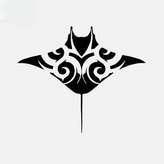 NEW 15.5CM*12.9CM Car Sticker Manta Ray Fish Sea Life Seashore Ocean Beach Vinyl Decal Black/Silver