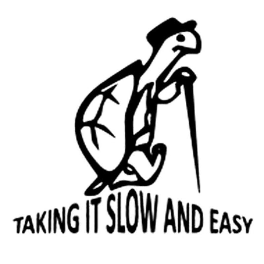Hot 14.9CM*13.3CM Slow And Easy Vinyl Decal Sticker Funny Tortoise Car Sticker Auto Styling Cartoon Stickers Car Accessories