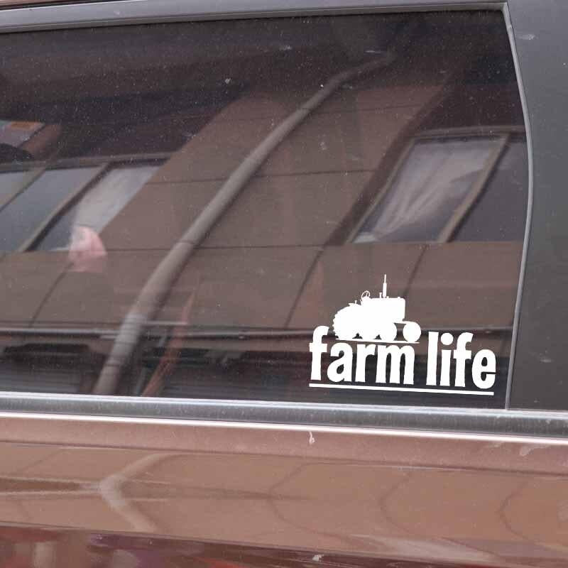 New Brand 15CM*9.2CM  Graphical Farm Life Vinyl Car Sticker Decal Black Silver C11-2096