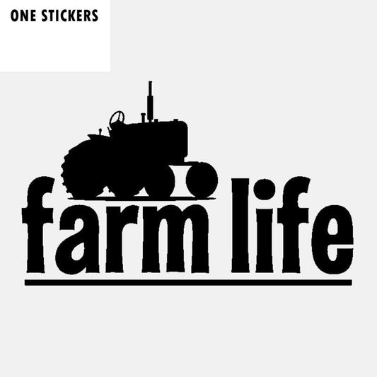 New Brand 15CM*9.2CM  Graphical Farm Life Vinyl Car Sticker Decal Black Silver C11-2096