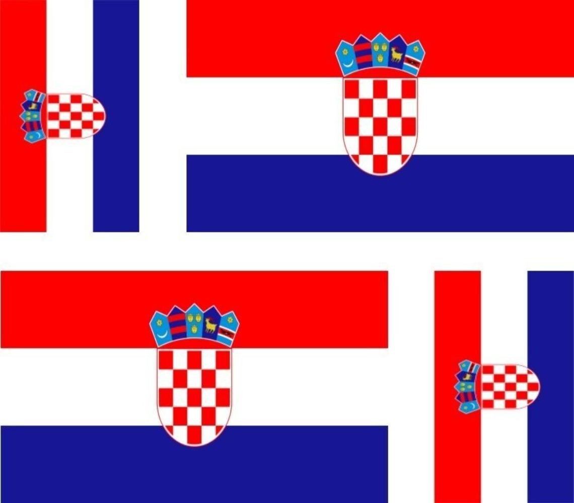 Set of 4x sticker vinyl car bumper decal outdoor car moto world flag croatia