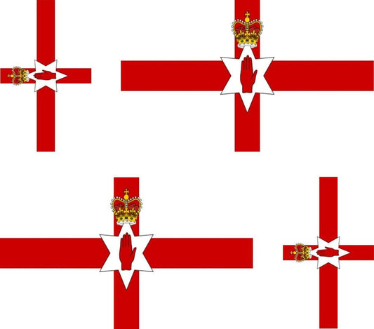 Set of 4x Sticker Vinyl Car Bumper Decal Outdoor World Flag Northern Ireland
