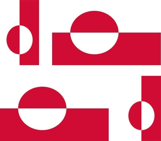 Set of 4x Sticker Vinyl Car Bumper Decal Outdoor Car Moto World Flag Greenland