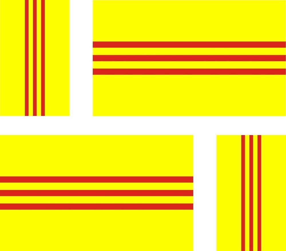 Set of 4x sticker vinyl car bumper decal outdoor moto world flag south vietnam