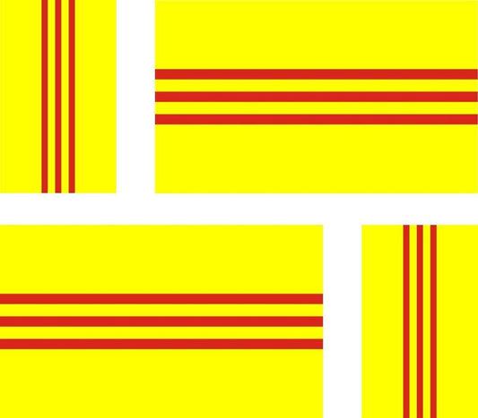 Set of 4x sticker vinyl car bumper decal outdoor moto world flag south vietnam