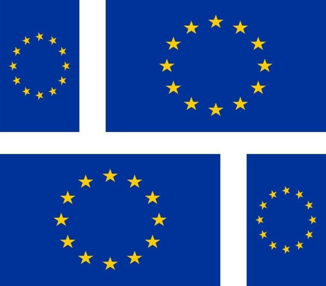 Set of 4x Sticker Vinyl Car Bumper Decal Outdoor European Moto World Flag Europa
