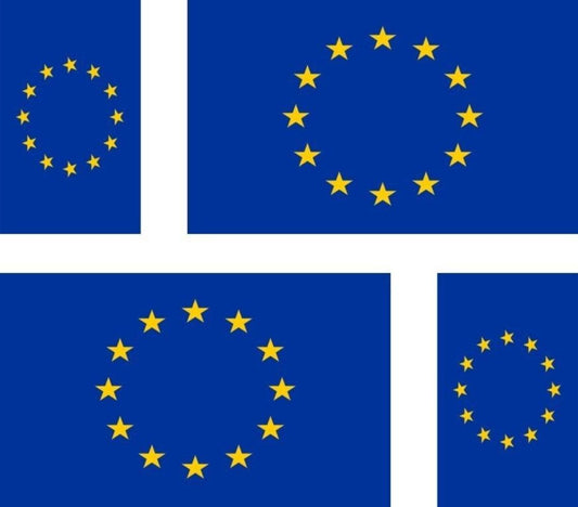 Set of 4x Sticker Vinyl Car Bumper Decal Outdoor European Moto World Flag Europa