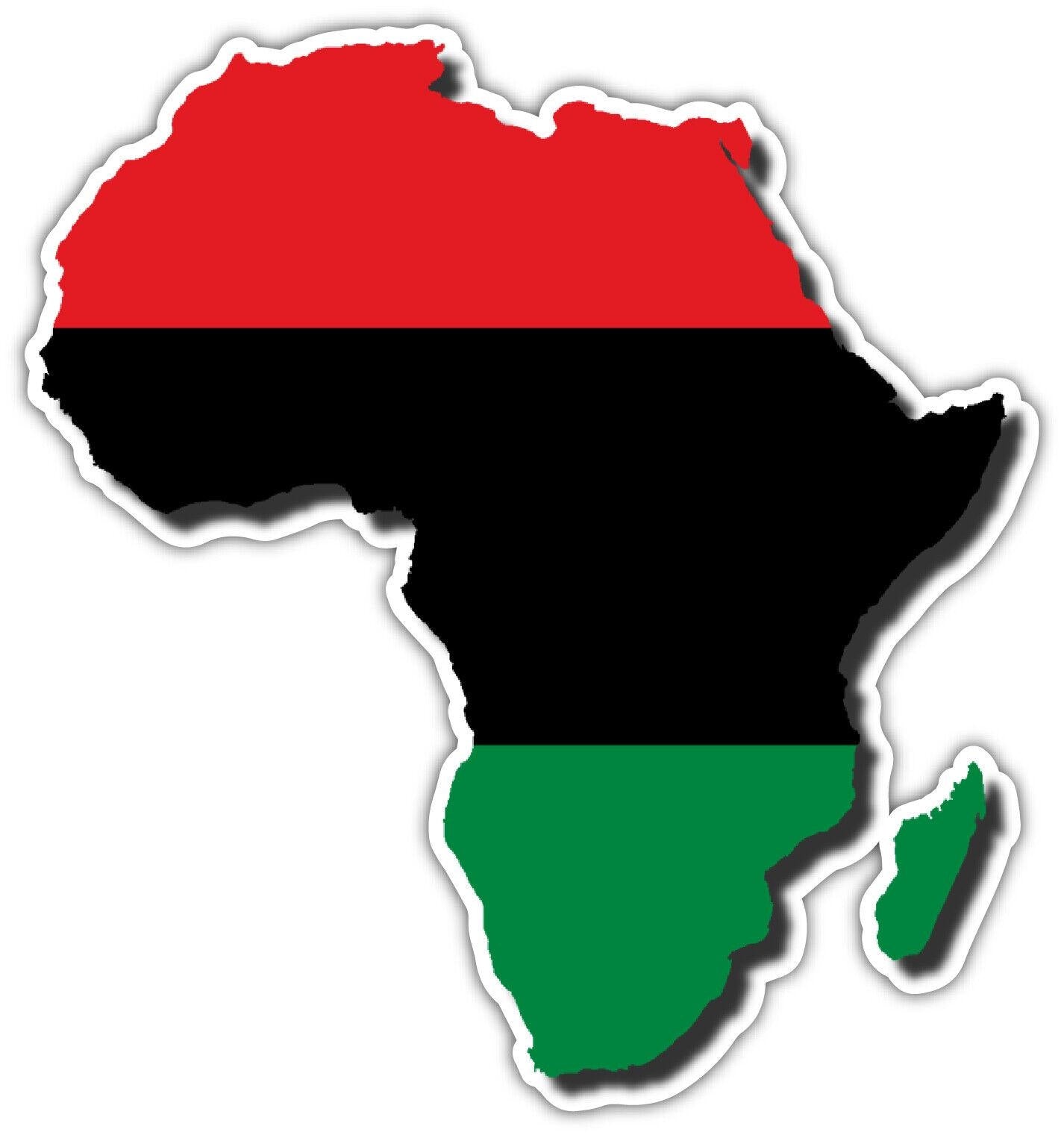 4X Pan Africa Shaped African Flag Map Vinyl Sticker Decal Car Window Wall Door