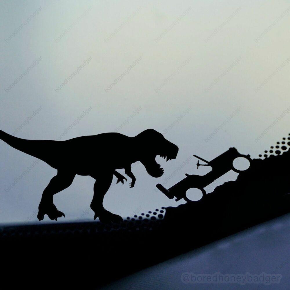 Jurassic Mini T-Rex Dinosaur Decal Car Vinyl Sticker Windshield