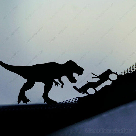 Jurassic Mini T-Rex Dinosaur Decal Car Vinyl Sticker Windshield