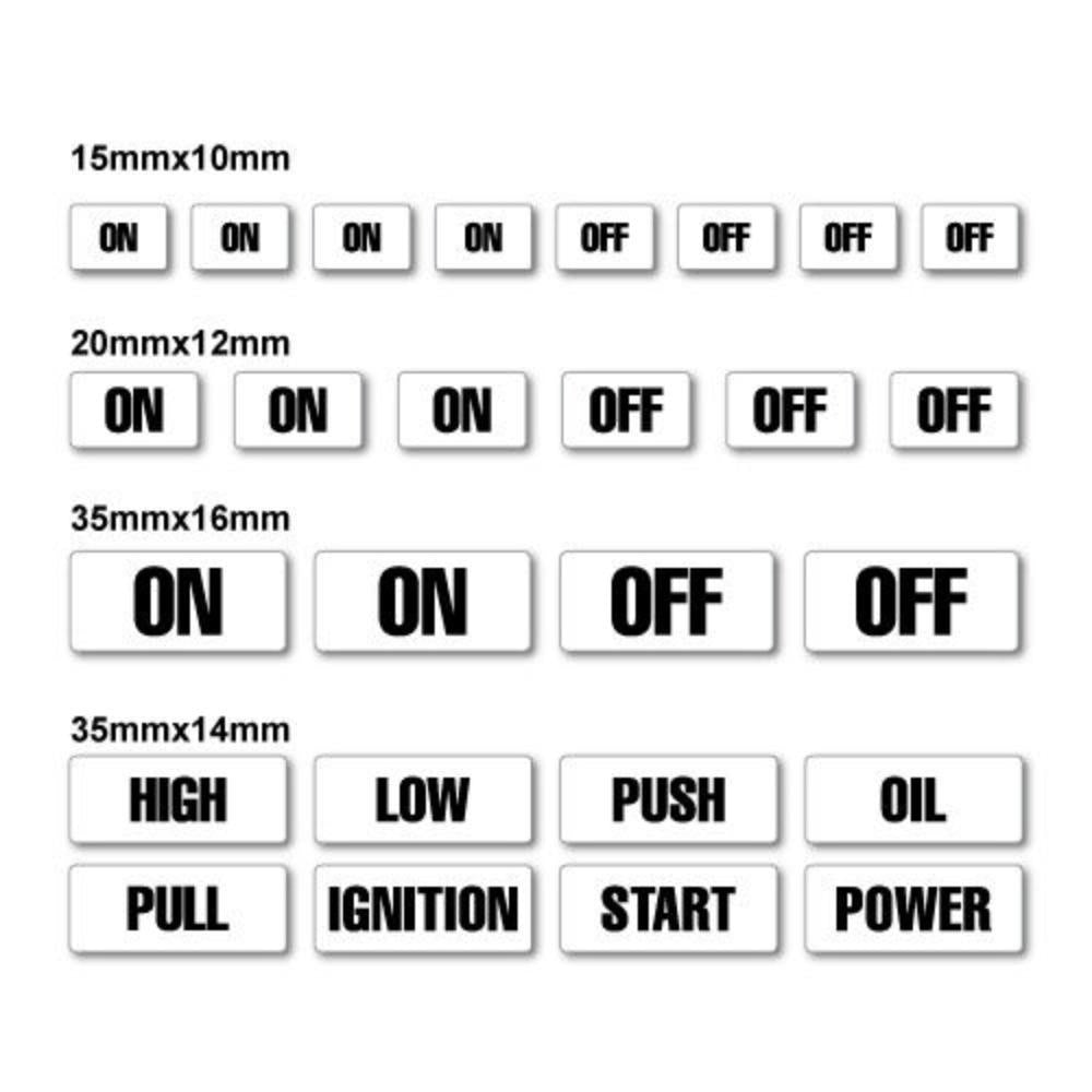 1 Set On Off Switch Button Kit Sticker Decal Car Automotive Fuel Racing