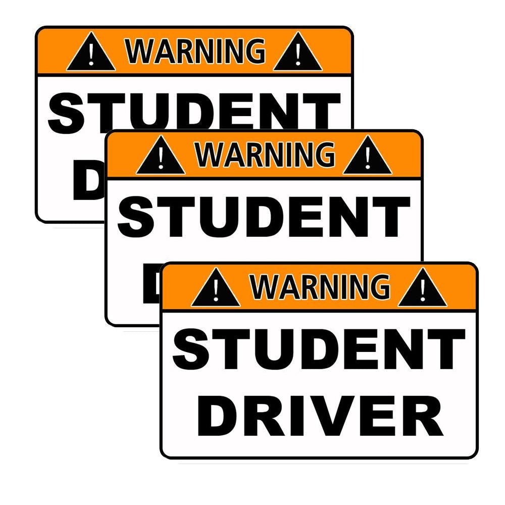 Student Driver Sticker Car Vehicle Warning Teen Child Safe Driving Safety Decal