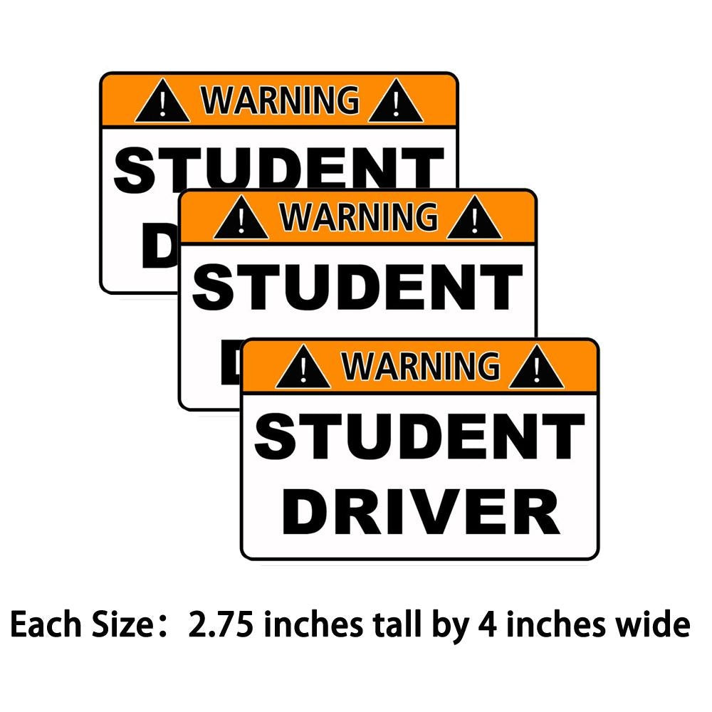 Student Driver Sticker Car Vehicle Warning Teen Child Safe Driving Safety Decal