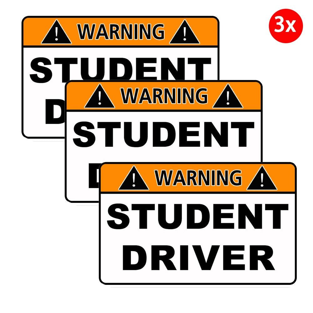 Student Driver Sticker Car Vehicle Warning Teen Child Safe Driving Safety Decal