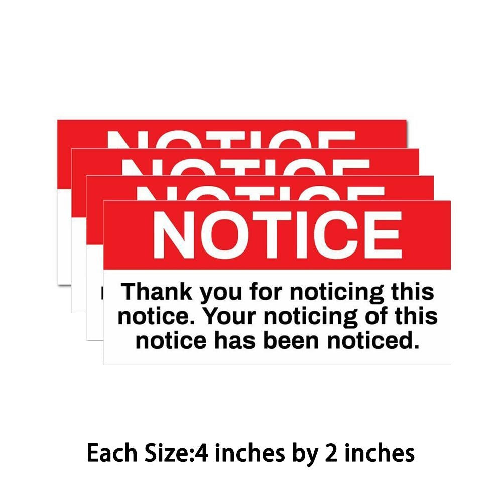 Funny Notice Sticker Decal Warning Funny Joke Tools Car Notice