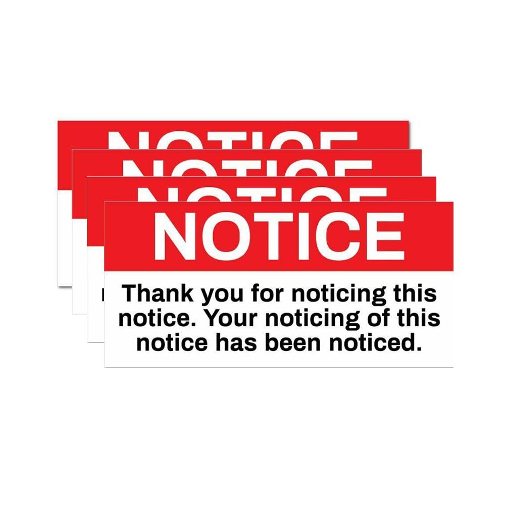 Funny Notice Sticker Decal Warning Funny Joke Tools Car Notice