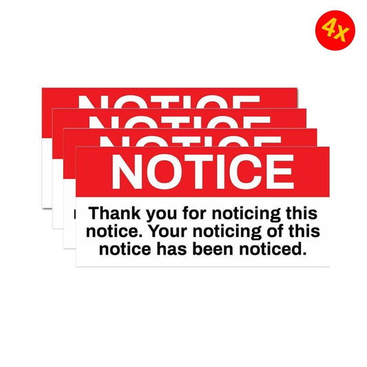 Funny Notice Sticker Decal Warning Funny Joke Tools Car Notice