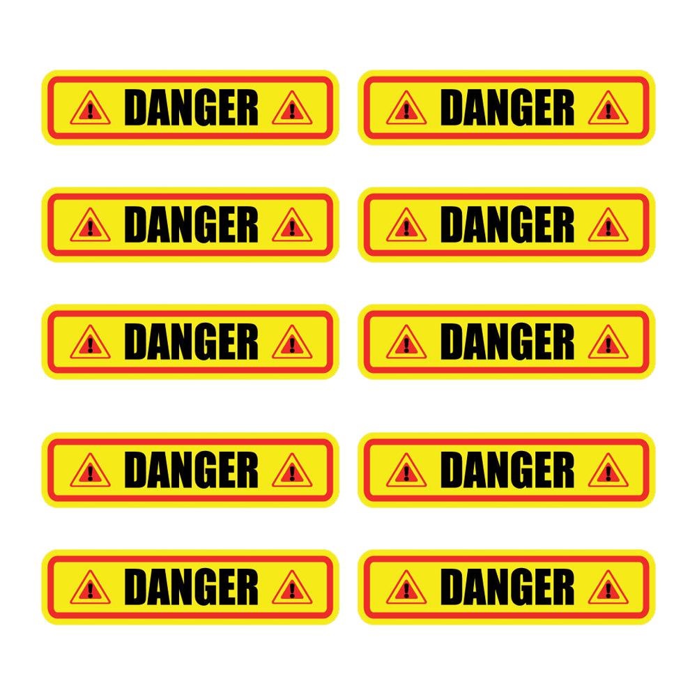 10x Danger Decal Stickers / Warehouse Machine Caution Warning Vinyl Weatherproof