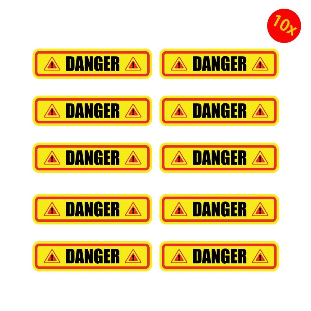 10x Danger Decal Stickers / Warehouse Machine Caution Warning Vinyl Weatherproof