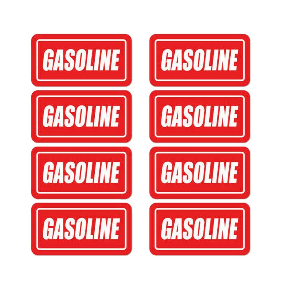 8X Gasoline Sticker Fuel Decal Tank Fuel Door Vinyl Car Gas Label Oil Gas Vehicle Warning Sign Sticker Decal