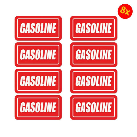 8X Gasoline Sticker Fuel Decal Tank Fuel Door Vinyl Car Gas Label Oil Gas Vehicle Warning Sign Sticker Decal