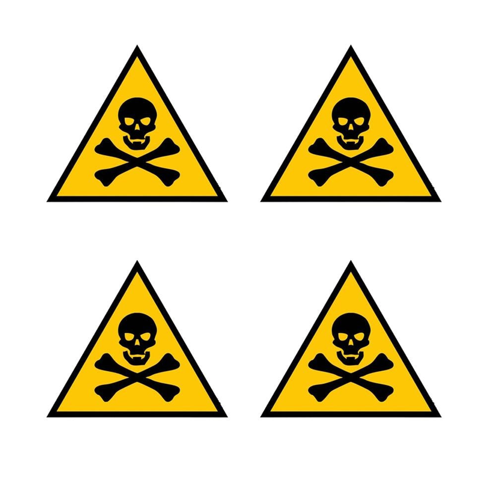 4X Sticker Decal Car Vinyl Jdm Bomb Tuning Poison Skull Warning Danger Bumper Warning Sticker Decal