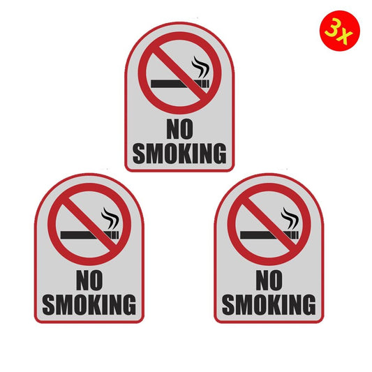 3X No Smoking Sticker Vinyl Decal Business Window Wall Door Car Store Bar Shop Warning Sign Sticker