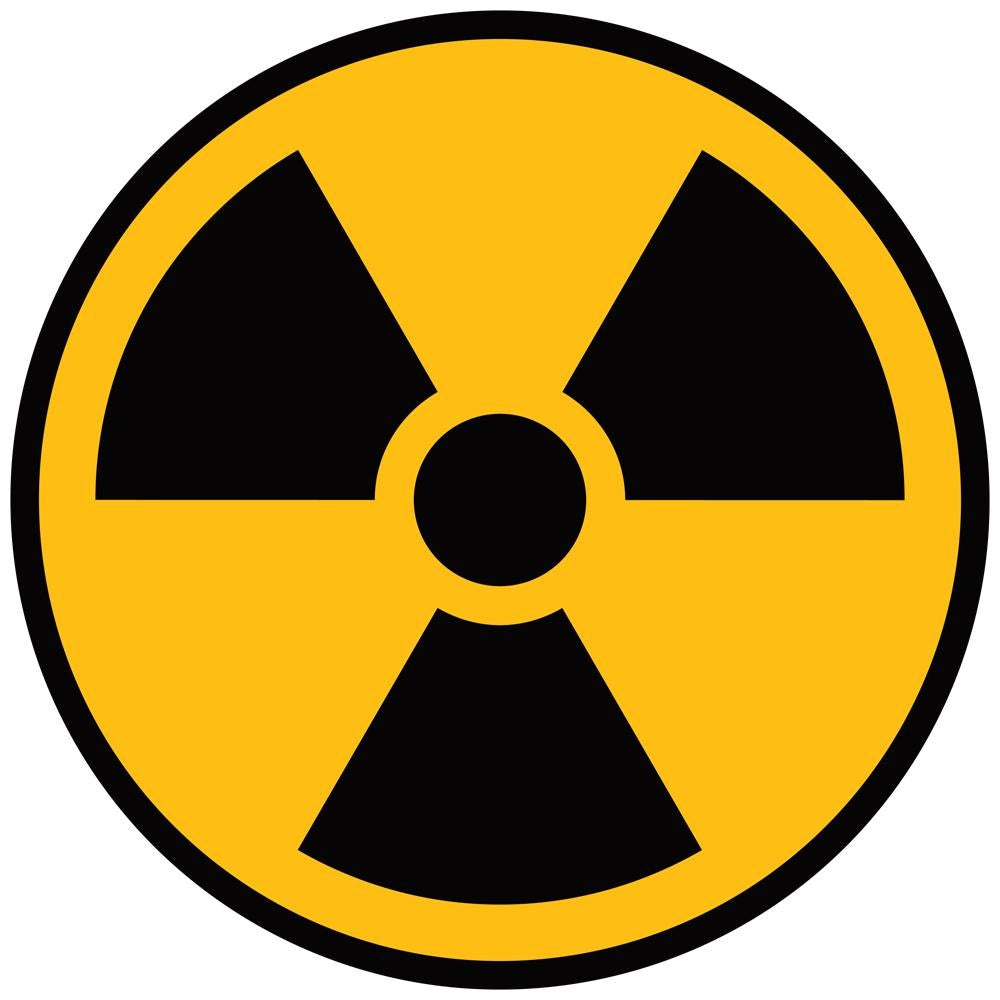 9X Nuke Radioactive Nuclear Radiation Warning Symbol Vinyl Sticker Car Truck Decal Warning Sign Sticker Decal