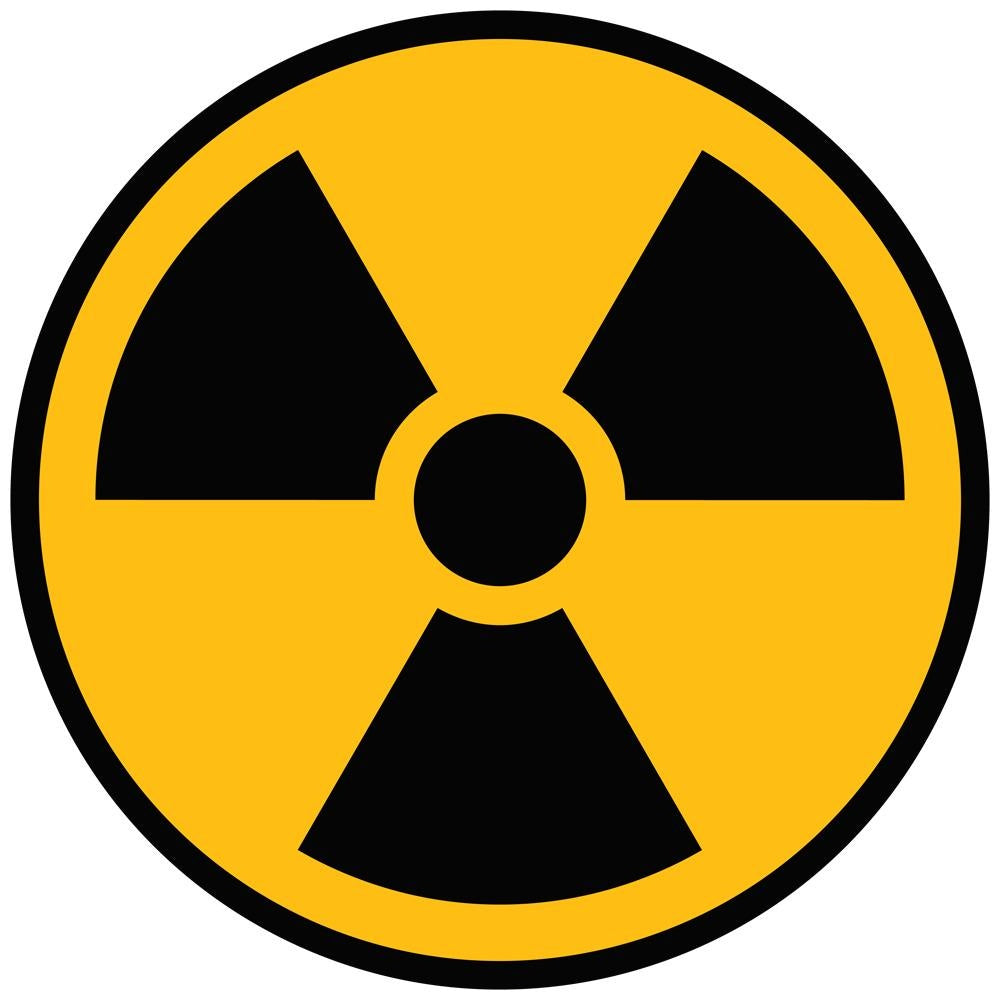 9X Nuke Radioactive Nuclear Radiation Warning Symbol Vinyl Sticker Car Truck Decal Warning Sign Sticker Decal