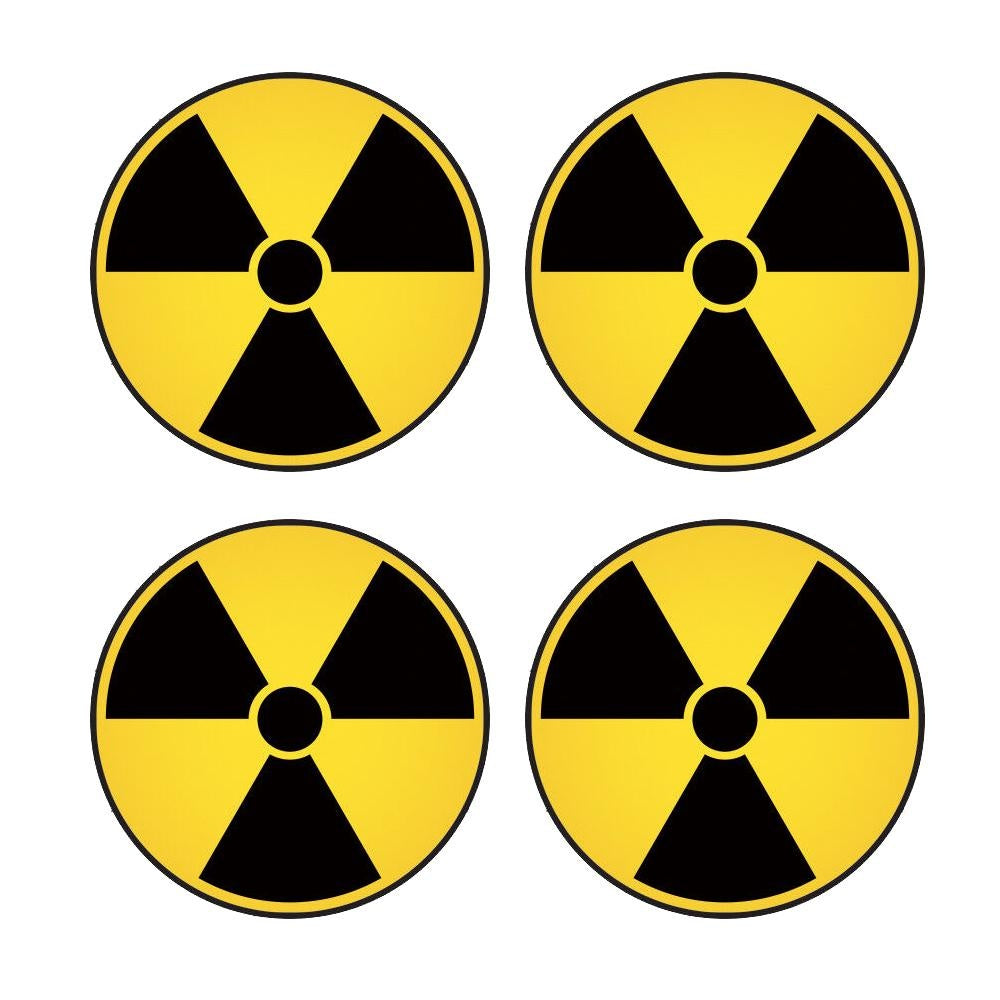 4X Nuke Radioactive Sticker Decal Vinyl Nuclear Radiation Warning